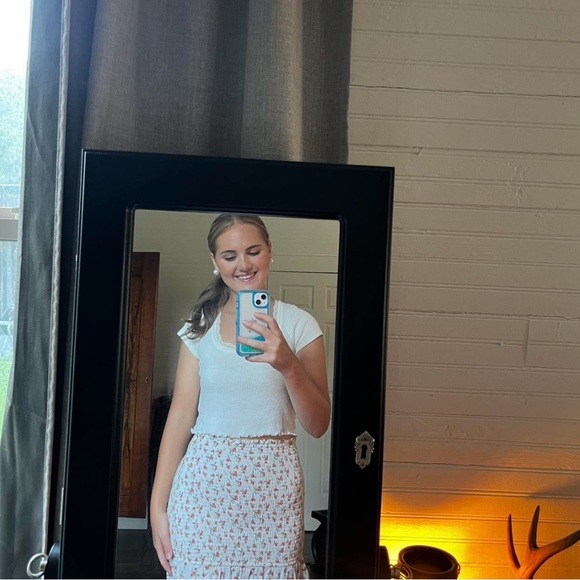 Abercrombie & Fitch White Floral Pencil Skirt - Picture 1 of 4